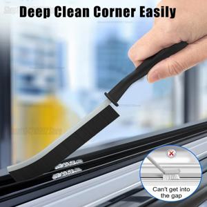 가정용 청소 브러시 ​​욕실 수세미 라디에이터 틈새 청소 브러시 ​​다기능 얇은 브러쉬 긴 손잡이 인체 공학적