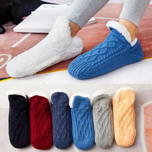 열 남성 슬리퍼 양말 겨울 따뜻한 짧은 면화 두꺼운 홈 잠자는 부드러운 미끄럼 방지 그립 퍼지 바닥 양말 푹신한 남성