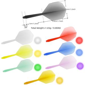 WEDARTER 다트 6pcs 전문 다트 2BA 나선형 소프트 일체형 다트 75% 투명도, 다트 및 다트 보드