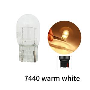 10pcs T20 W21W 7440 측면 조명 자동차 전구 투명 유리 할로겐 램프 브레이크 중지 테일 라이트 흰색 경고등 자동 전구 켜기