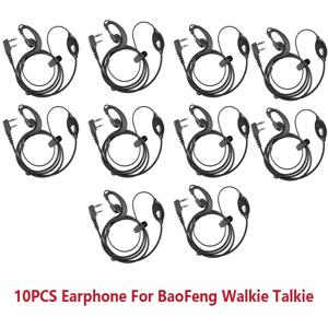 BaoFeng 오리지널 이어폰 워키토키 헤드셋, UV-5R UV-82 BF-888S 666S 777S Quansheng UV-K5 UV-K58, 10 개