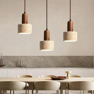 빈티지 옐로우 마블 펜던트 라이트 와비사비 북유럽 침실 침대 머리맡 샹들리에 개성 있는 레스토랑 장식용