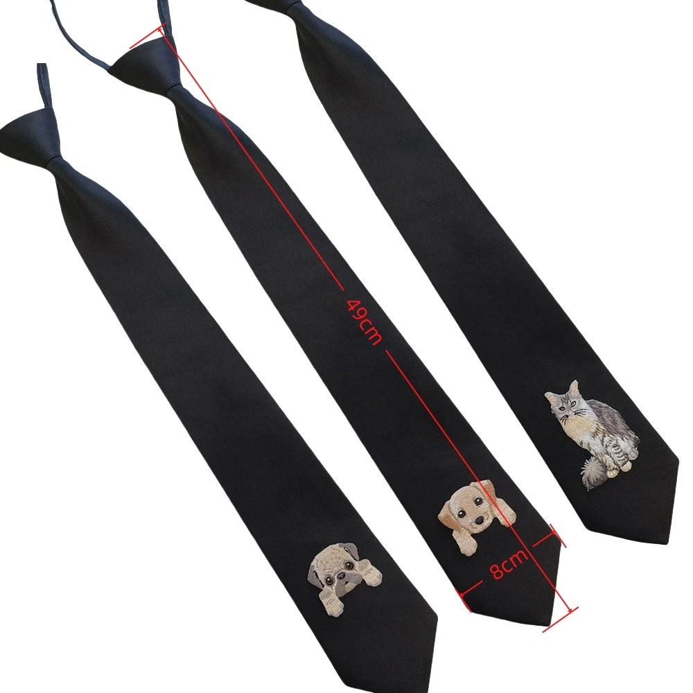 남여 블랙 간단한 클립 넥타이 보안 넥타이 유니폼 셔츠 정장 넥타이 스튜어드 매트 장례식 게으른 넥타이 남성 여성 학생