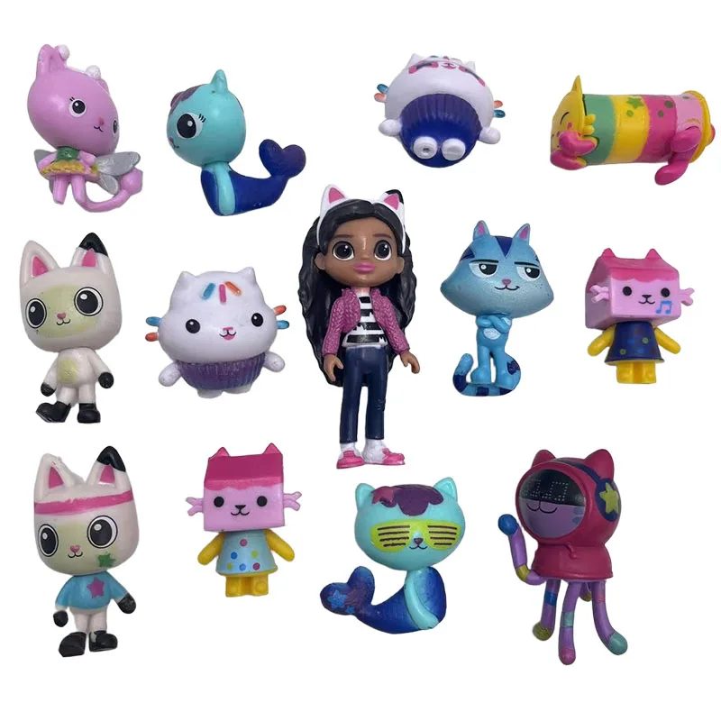 13 개/대 개비의 인형 집 만화 그림 장난감 귀여운 인형 컬렉션 모델 장식 장식