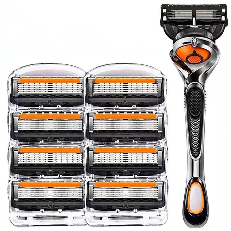도매 남성용 수동 5중 면도기: 수염 관리를 위한 긁힘 방지 얼굴 면도기
