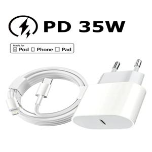 고속 충전 케이블 1m 2m 3m 35W PD Apple iPhone 14 8Plus XS Max 11 12 13 Pro XR iPadAir 데이터 동기화 빠른 EU 충전기 라인