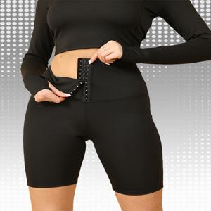 상어 가죽 버클 요가 허리 조임 스포츠 레깅스, 하이웨이스트 및 힙업 쉐이핑 레깅스, 조절 가능한 허리밴드, 힙업 효과