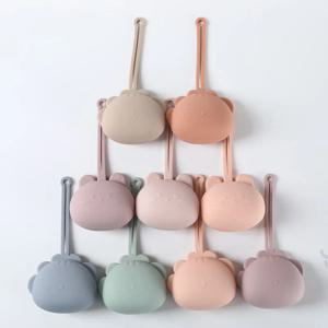 젖꼭지 보관 케이스휴대용 아기 젖꼭지 보관 케이스실리콘 보관 케이스끈이 달린 젖꼭지 방울 방지 케이스