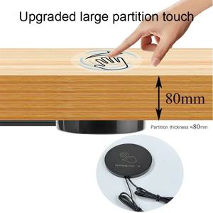 디밍이 가능한 대형 파티션 터치 80mm 목재 패널 센서 스위치 LED 터치 센서 12V 24V 조명 제어 터치 스위치 조광기 센서