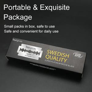 더블 에지 면도기용 면도날, 면도 및 제모 기능이 있는 접이식 칼에 사용되는 스테인레스 스틸 블레이드 100개