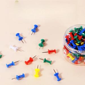 100개 색상별 푸시핀, 게시판, 코르크보드, 벽, 사무실 책상 정리, 학교 용품용