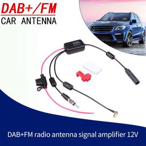 자동차 스테레오 안테나 DAB + FM 공중 분배기 케이블 어댑터 12V 라디오 신호 증폭기 안테나 신호 부스터 FM/AM 자동차 액세서리