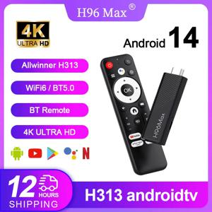 2024 H96 MAX H313 TV 스틱 안드로이드 14 2GB 16GB 8GB 듀얼 Wifi6 BT5.0 4K HD Google 음성 보조 홈 미디어 플레이어 AI TV 스틱