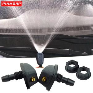 2 피스/세트 자동차 범용 프론트 후드 와이퍼 노즐 스프레이 키트 스프링클러 팬 노즐 커버 와셔 콘센트 조절 가능