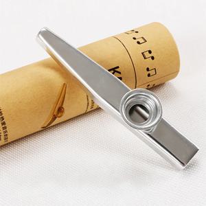 5 Pcs 플루트 필름 선물이있는 금속 Kazoo 악기 간단하고 배우기 쉬운 악기