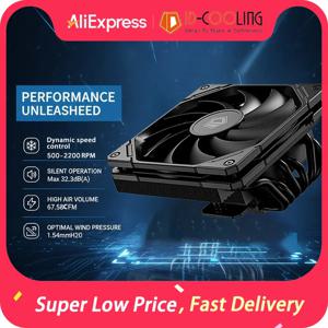ID-COOLING IS-67-XT 67mm 고성능 6 히트파이프 다운프레셔 라디에이터 12V 4PIN PWM 120MM 팬 인텔 LGA1700/1200/115X AMD AM4/AM5용