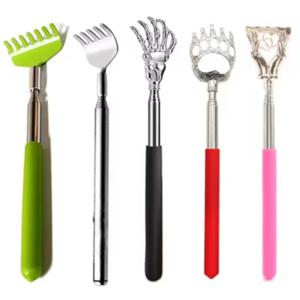 확장 가능한 마사지 클로 백 Scratcher 스테인레스 스틸 클로 백 스크레이퍼 확장 가능한 텔레스코픽 가려움증 스틱 건강 제품 Hackle