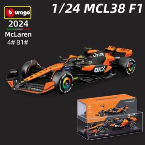 Bbugo 1:24 2024 McLaren F1 MCL38 합금 자동차 모델 포뮬러 레이싱 다이캐스트 장난감 4 #   랜도 노리스 81 #   오스카 피아스트리