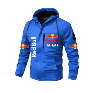 2025 새로운 레트로 스타일 레드 불 오토바이 자켓 레이싱 슈트 윈드 브레이커 야외 스포츠 사이클링 자켓 남자 트레이닝 탑 코트