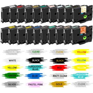 마크도메인 1PK 6mm/9mm/12mm 231 라벨 테이프, 브라더 P-Touch 라벨 메이커(TZ TZE 131 231 431 531 631 731 리본 호환)