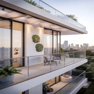 공장 직영 알루미늄 펜스 설치 간편 핸드레일 스테인리스 스틸 프레임리스 유리 핸드레일 난간 외부 난간