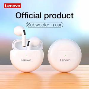 Lenovo HT38 TWS 블루투스 이어폰 iPhone Xiaomi 스포츠 방수 9D 스테레오 헤드폰 용 마이크가있는 미니 무선 이어 버드