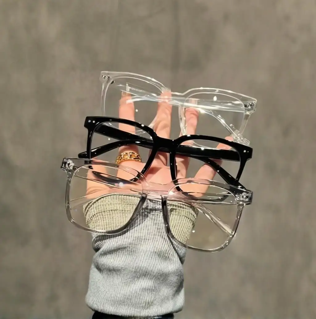 2025 패션 박스 안경, 캐주얼 트렌디, 메이크업 없이도 아름다움, 작은 얼굴 연출, 일상용으로 다용도, 여성용