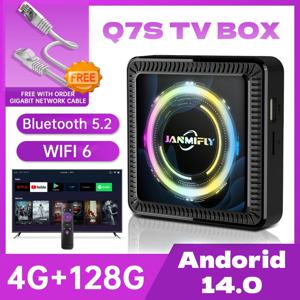 잔미플라이 Q7S TV 박스 안드로이드14 올위너 H313 옥타코어 4K 6K 넷플릭스 지원 4GB 128GB 와이파이 6 셋톱박스 홈 미디어 플레이어