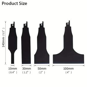 강철 타일 퍼티 제거 벽 바닥 긁기용 4PCS 헤비 듀티 왕복 톱날 세트