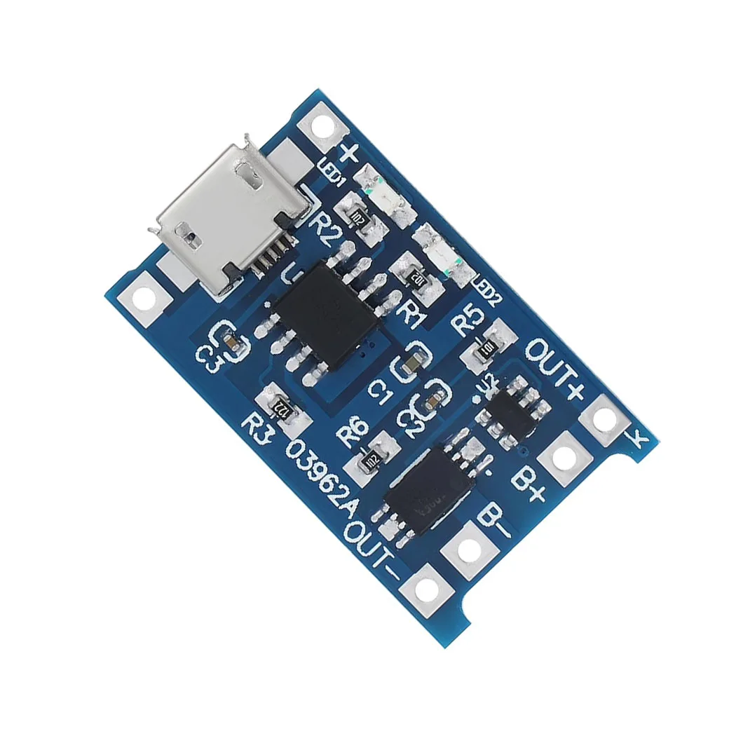 10pcs 마이크로 USB 1A 리튬 배터리 충전기 모듈 TP4056 리튬 충전 미니/마이크로 USB 유형 C 충전 모듈 보호