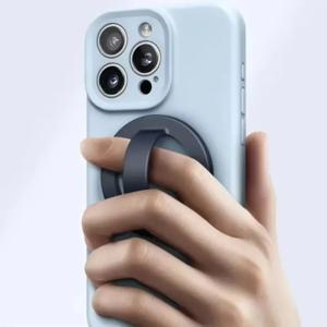 실리콘 자석 링 전화 스탠드 자석 링 360 무료 배송 °   iPhone 16 -12 Pro Max용 회전 게으른 손가락 홀더