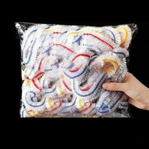 500 Pcs 탄성 식품 커버, 일회용 그릇 플라스틱 뚜껑 사물 주방 신선도 씰 랩을위한 직사각형 스트레치 뚜껑