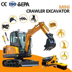 빠른 배송 쿠보타 미니 크롤러 굴삭기 디젤 2.5톤 유압 유로 5 소형 굴착기 트랙터 2.5t 미니 굴삭기 건설용