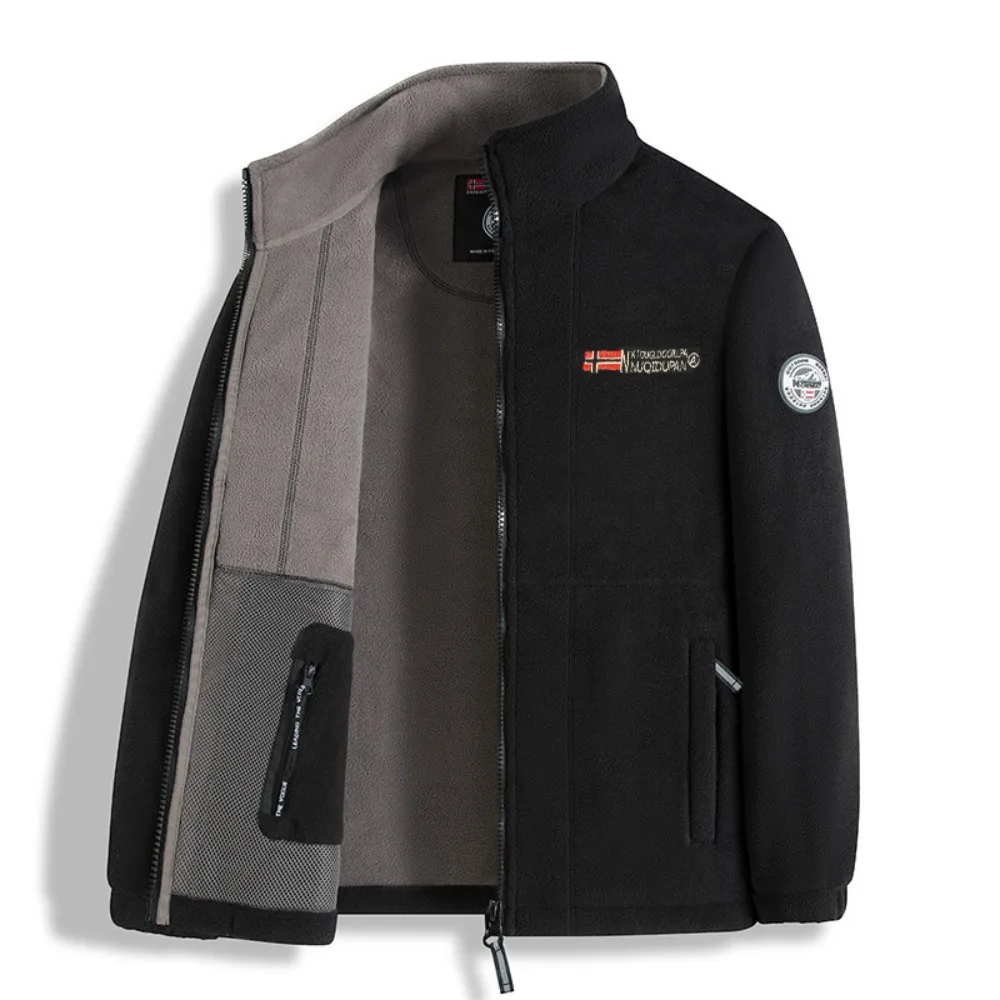 남성 겨울 재킷 신상품 폴라 플리스 아우터 두꺼운 플리스 안감 아웃도어 남성 가을 재킷 코트