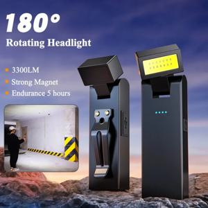 1-3개 휴대용 COB 작업 조명 LED 미니 손전등 마그네틱 베이스 충전식 180 °   회전식 휴대용 검사 조명 라이딩 캠프