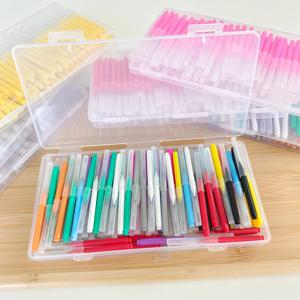 100개입 I자형 치간 칫솔 컬러풀 브러시 픽 교정용 치아 틈새 청소용 부드러운 칫솔모