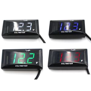 미니 LED 디스플레이 디지털 전압계 패널 볼트 전압 측정기 테스터 역방향 연결 보호 12V 자동차 오토바이 Universa