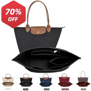 펠트 인서트 백 롱샴 핸드백 라이너 백 펠트 천 메이크업 백 여행용 휴대용 인서트 파우치 오거나이저