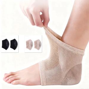 1쌍 업그레이드된 고탄성 실리콘 양말, 발목 보호 양말, 발목 지지대, 최고의 발목 압박 지지대