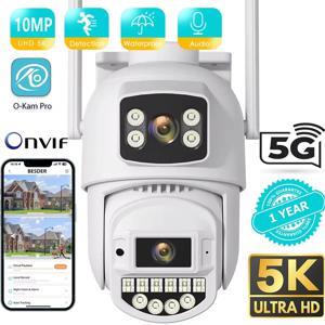 4K 8MP HD WIFI PTZ IP 카메라 4배 줌 듀얼 스크린 자동 추적 홈 보안 야외 4MP CCTV 감시 ICSEE 앱