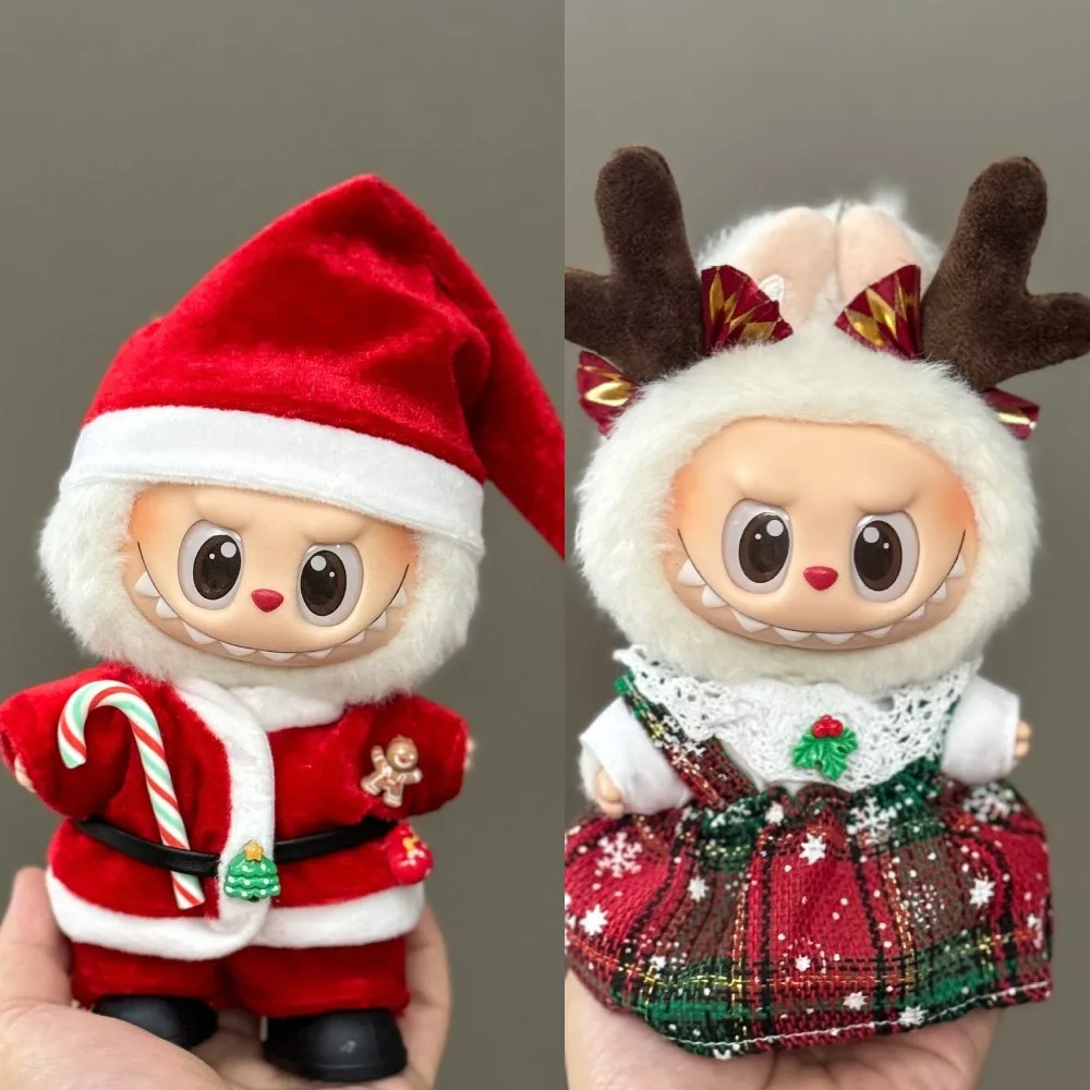 라부부 액세서리 의류 V1 V2 V3 V4 라부부 크리스마스 사슴 세트 라부부 레드 의류 크리스마스 패션 선물