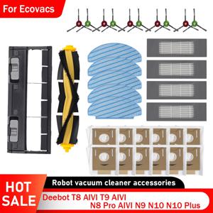 ECOVACS용 액세서리 Deebot T8 AIVI N8 Pro AIVI N9 N10 N10 플러스 사이드 브러시, 메인 브러시, 필터, 먼지 봉투, 헤파 필터