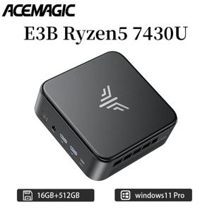 미니 PC AMD 라이젠 5 7430U 프로세서 16GB DDR4 512GB M.2 2280 SSD 사무용 및 학습용 Wifi6BT5.24K@60HzUHD ACEMAGIC E3B