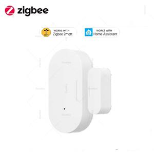 EWelink ZigBee 도어 및 창 자기 센서 무선 도어 알람 감지기 스마트 홈 보안은 Zigbee2MQTT Alexa ZHA와 함께 작동합니다.