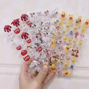 디즈니 위니 푸우 베어 이요어 만화 3D 젤리 패치 DIY 스티커 액세서리 소녀용 전화 케이스 어린이 장난감 컵 스티커