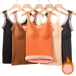 보온 속옷 플러스 사이즈 조끼 보온 란제리 여성 겨울 의류 따뜻한 상의 이너웨어 보온 셔츠 언더셔츠 이너웨어