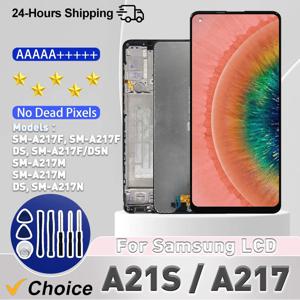 6.5인치 A21S 디스플레이 화면(프레임 포함) 삼성 갤럭시 A21S A217F LCD 디스플레이 터치 스크린 디지타이저 교체용