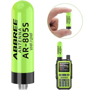 ABBREE AR-805S 미니 안테나 워키토키 SMA-암 UHF VHF 듀얼 밴드 고이득 바오펑 UV-5R 미니 UV-21 PRO 햄 라디오용