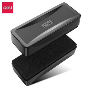 델리 마그네틱 화이트 보드 지우개 칠판 지우개 흡수성 플라스틱 테이프 벨벳 천 보드 지우개 사무 용품