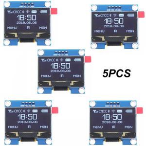 1/5개 1.3인치 1.3인치 IIC I2C 시리얼 128x64 SSH1106 디지털 OLED LCD LED 디스플레이 흰색 파란색 모듈 Arduino 12864 LCD 화면 B용